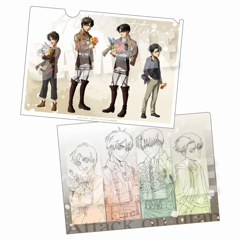 [Animate Exclusive] Attack on Titan Clearfile Levi & Eren Past and Future Ver.