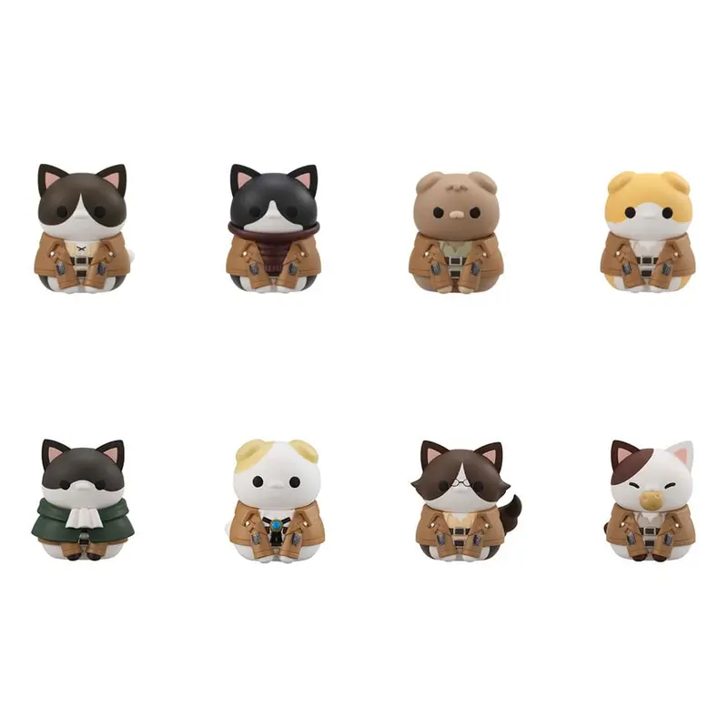 Attack on Titan Mega Cat Project Attack on Tinyan 8 Sammelfiguren Gathering Scout Regiment danyan! 3 cm