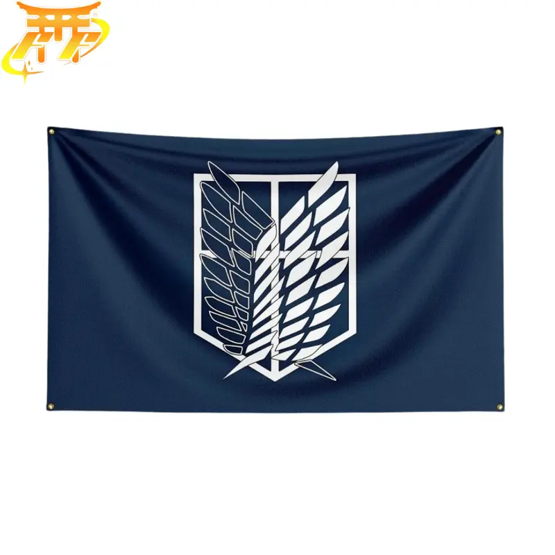 Aufklärungstrupp „Emblem der Flügel der Freiheit“ Flagge – Attack on Titan