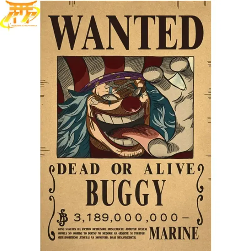 Baggy „Yonko“ Wanted Poster – One Piece