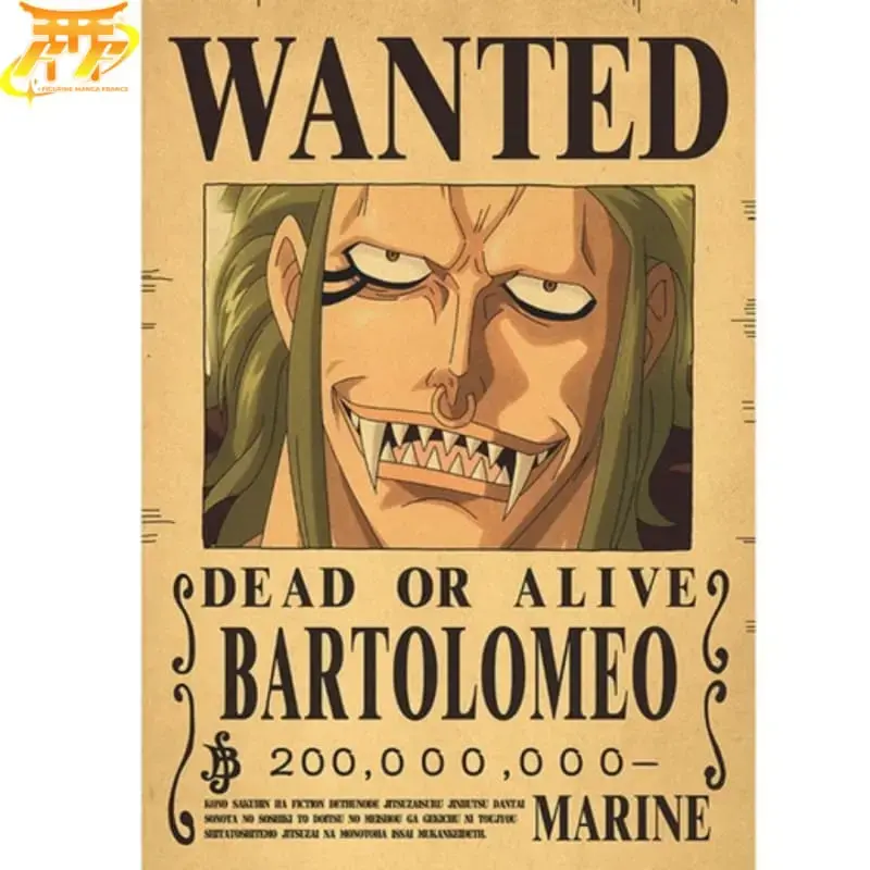 Bartolomeo Wanted Poster – One Piece