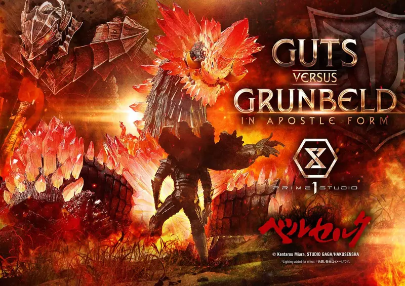 Berserk Ultimate Diorama Masterline Series Statue Berserk Guts vs. Grunbeld in Apostle Form 58 cm