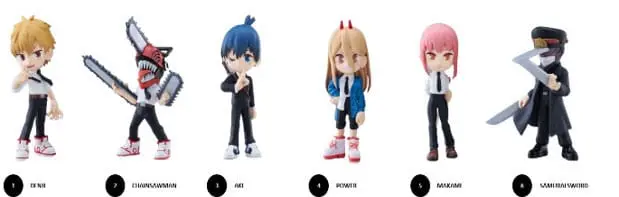 Chainsaw Man Anime Series 6 Minifiguren 9 cm Display