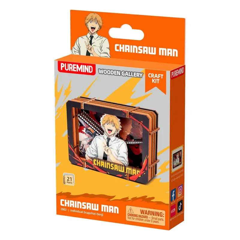 Chainsaw Man - Modellbausatz - Wooden Gallery (S) - Denji (Puremind)