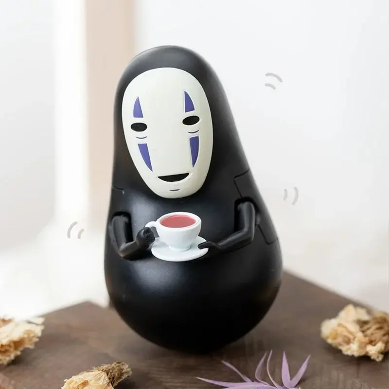 Chihiros Reise ins Zauberland - Ohnegesicht beim Kaffeetrinken - Okiagari Koboshi Wackelfigur - 7cm - Ensky