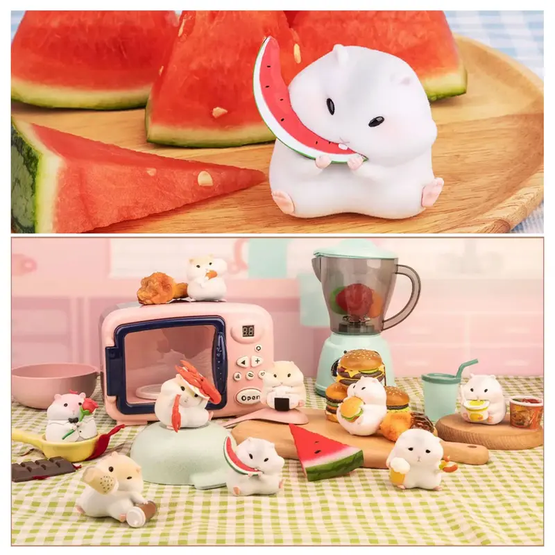 Clarke the Hamster - Foodie-Serie - Beflockte Sammelfigur - Blindbox - Einzelbox - ca. 7cm