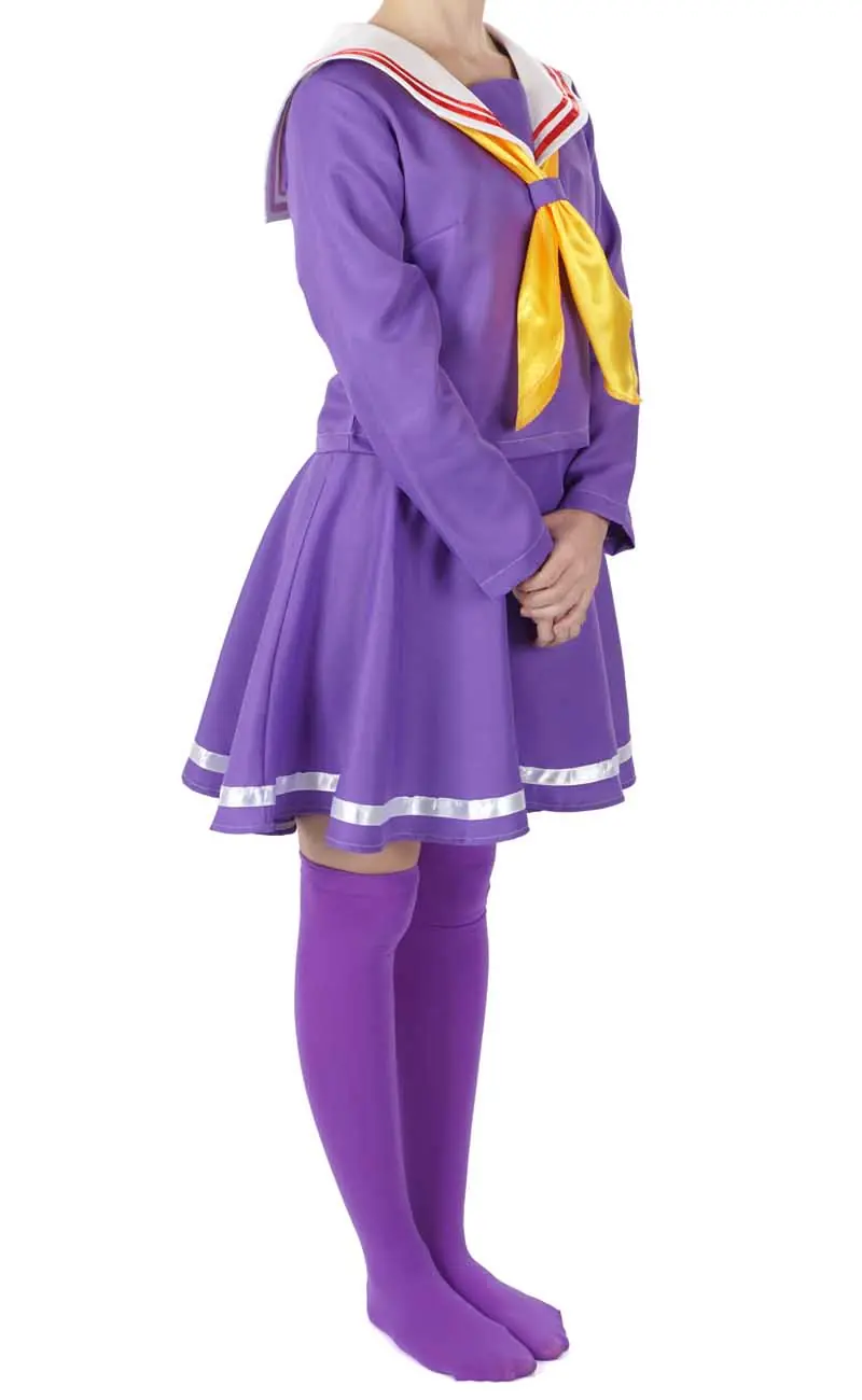 Cosplay Kostüm von Shiro, Lila Seemansuniform für No Game No Life Fans, Größen