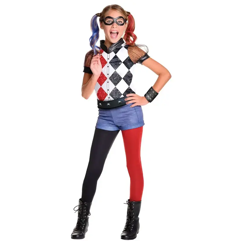 DC Super Hero Girls - Harley Quinn - Kostüme - Deluxe Größe S - Rubie's