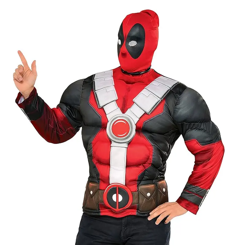 Deadpool Muskel-Brust Kostüm Top, Herren, Standardgröße - Rubies
