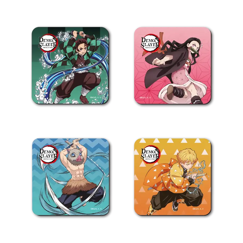 Demon Slayer -Kimetsu no Yaiba- Mugen Train Arc- Untersetzer-Set- Tanjiro und Freunde