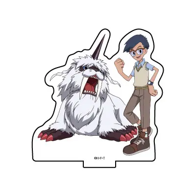 Digimon Adventure Puchi Aufsteller Joe Kido & Ikakkumon