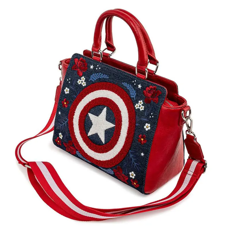 Disney Marvel by Loungefly Umhängetasche Captain America 80th Anniversary Floral Shield
