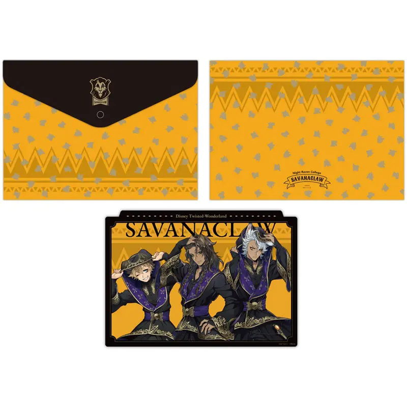 Disney Twisted Wonderland Clearfile-Tasche mit Druckknopf-Verschluss Savanaclaw