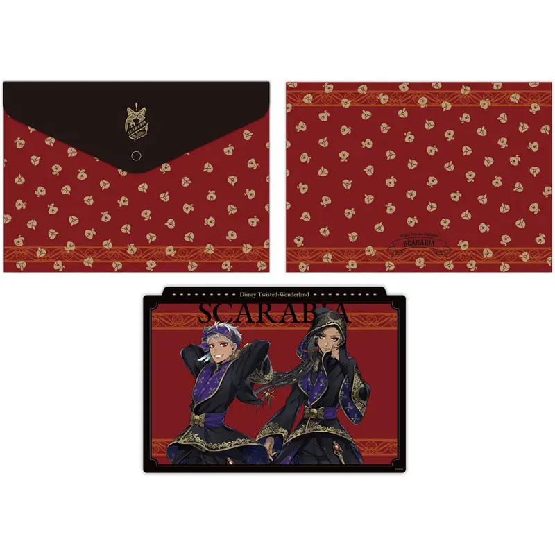 Disney Twisted Wonderland Clearfile-Tasche mit Druckknopf-Verschluss Scarabia