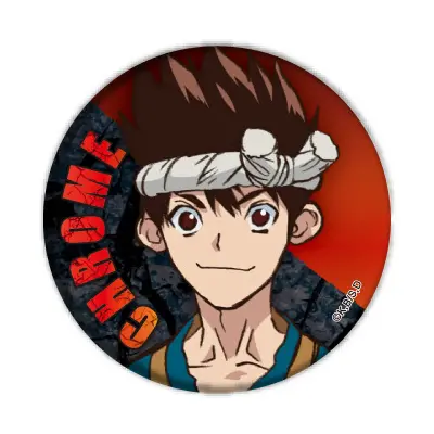 Dr. Stone Button Chrome