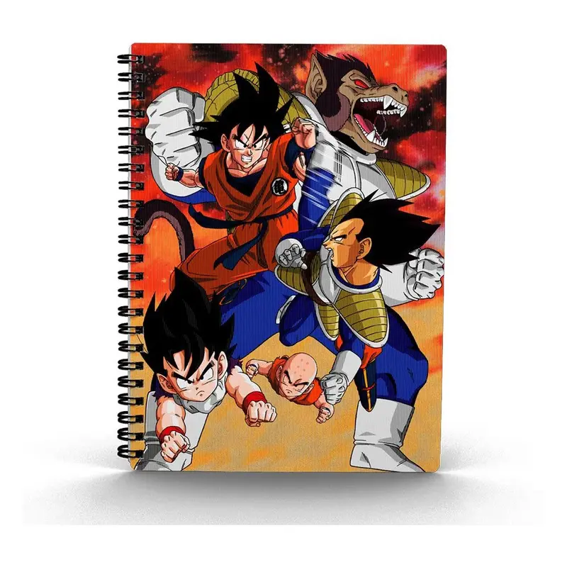 Dragon Ball Z 3D Wackelbild Ringnotizbuch "Son Goku vs. Vegeta"