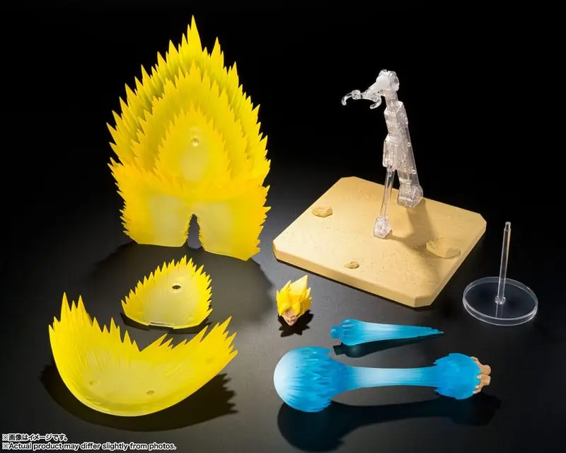Dragon Ball Z S.H. Figuarts Zubehör-Set Super Saiyan Son Goku's Effekt Parts Set Teleport Kamehameha