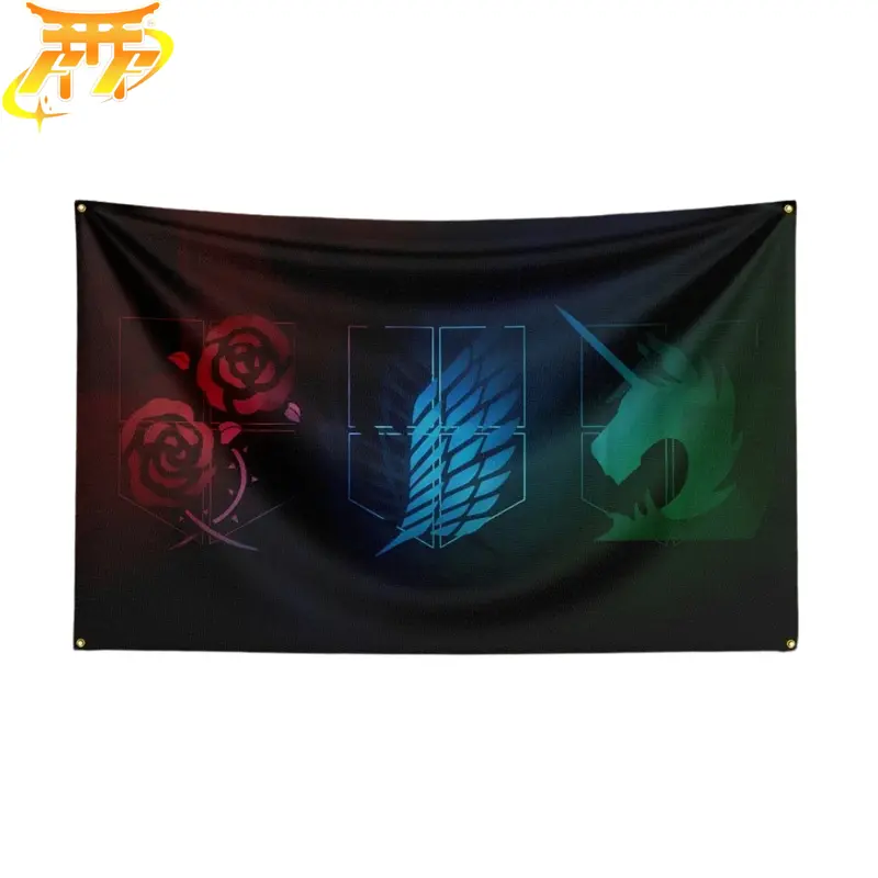 Embleme der drei Brigaden Flagge – Attack on Titan