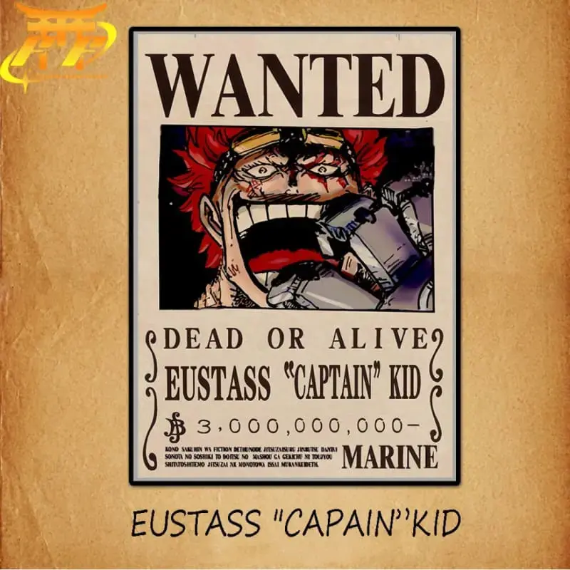 Eustass „Captain“ Kid Wanted Poster – One Piece
