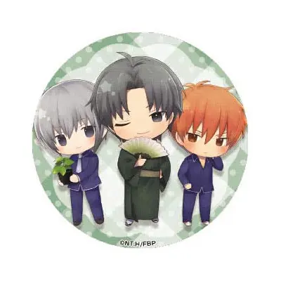 Fruits Basket CharaToria Button Yuki Soma & Kyo Soma & Shigure Soma