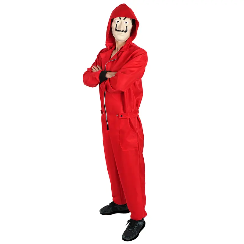 Gauner Kostüm für Haus des Geldes Fans, Staffel 3 Overall mit Dali Maske, Größen