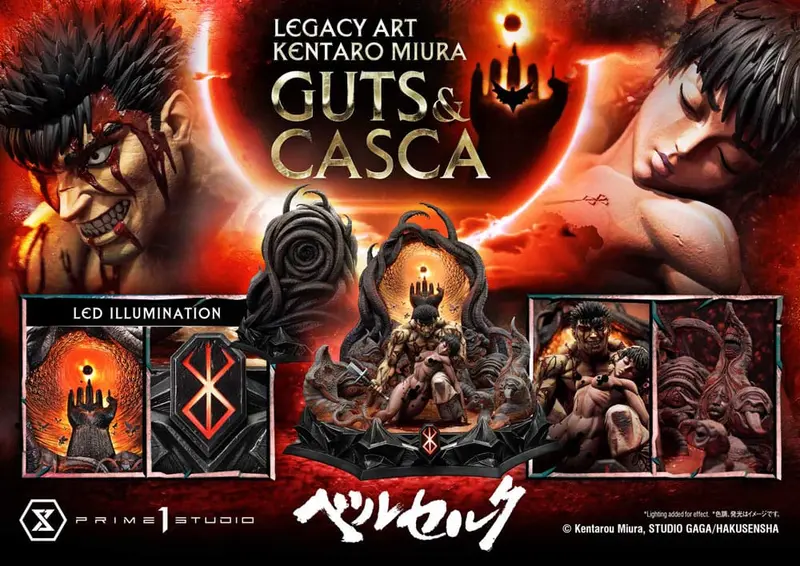 Guts & Casca Bonus Version Ultimate Legacy Art Kentaro Miura Statue 1/4 72 cm Berserk
