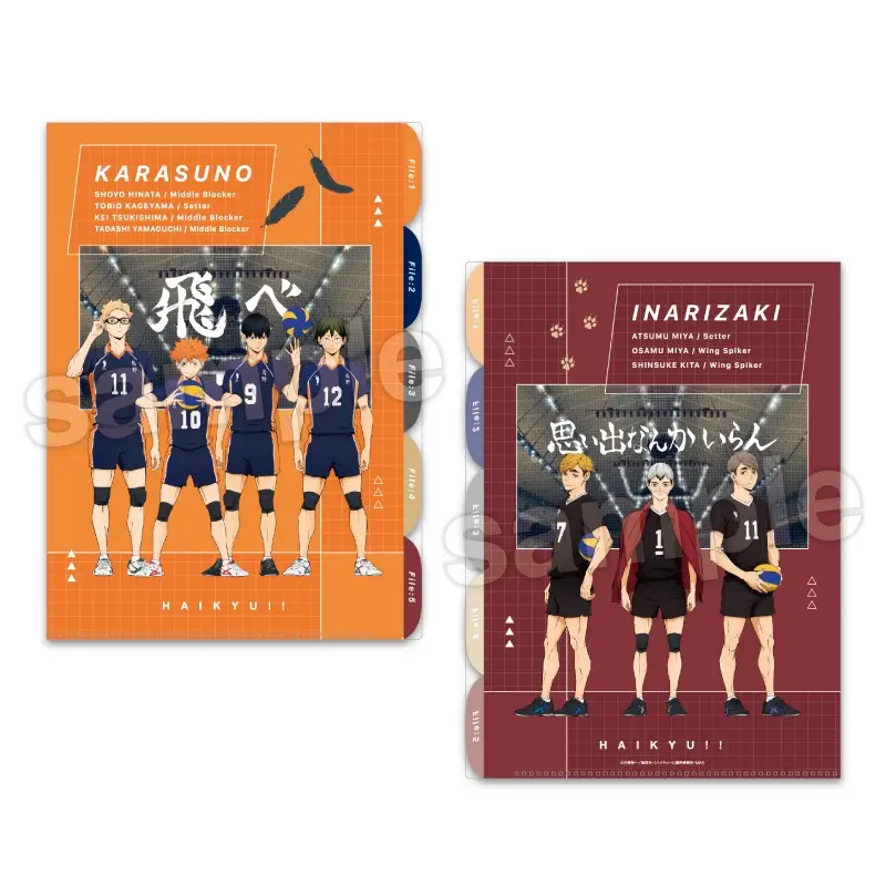 Haikyuu!! Hard Cover 5 Index Clearfile Karasuno x Inarizaki