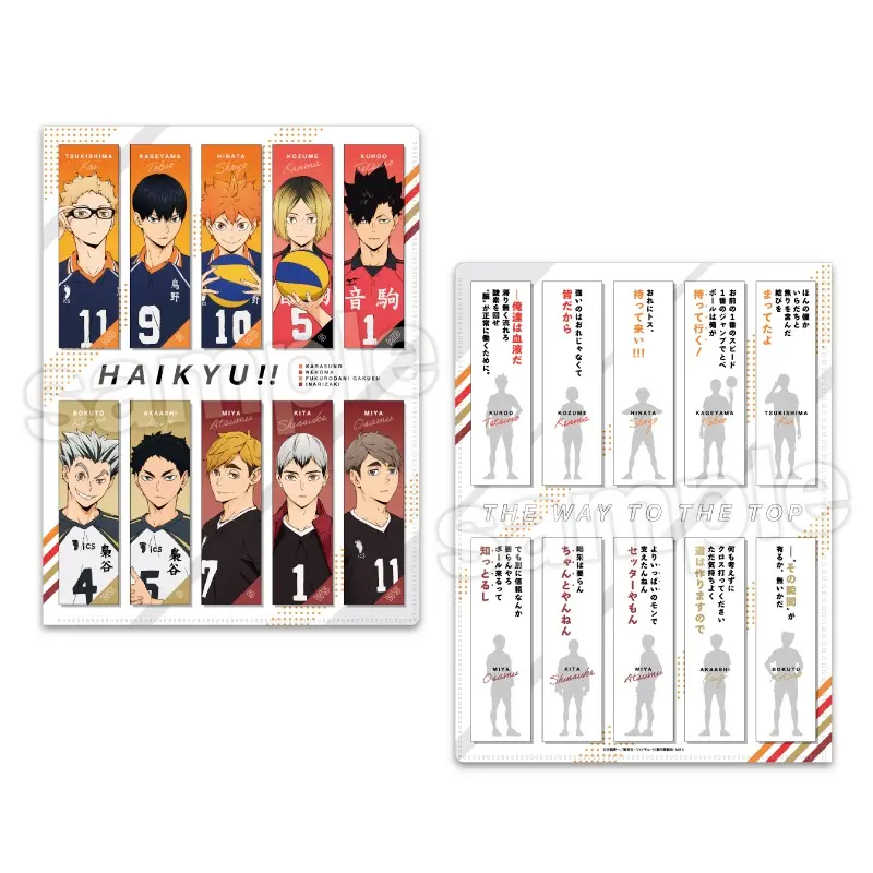 Haikyuu!! Hard Cover 6 Pockets Clearfile Group / Words