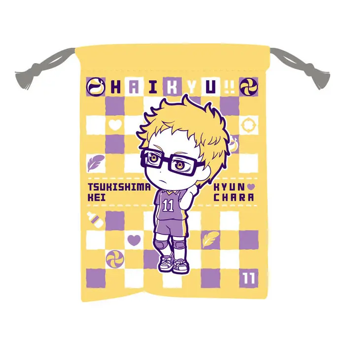 Haikyuu!! Season 2 Kinchaku Beutel mit Kordelzug Kei Tsukishima
