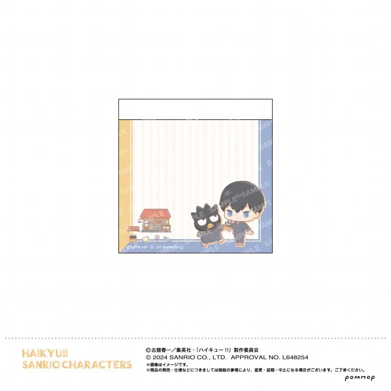 Haikyuu!! x Sanrio Characters Notizblock Tobio Kageyama & Bad Badtz Maru