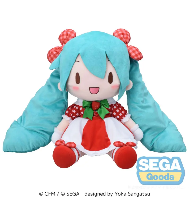 Hatsune Miku - Miku x Love and Berry Dress Up and Dance! - Lovely Strawberry - Plüschfigur (SEGA)