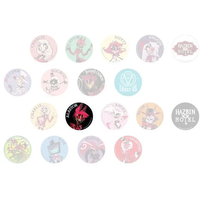 Hazbin Hotel Alastor Button - Black Balloon Market Pop Up Store