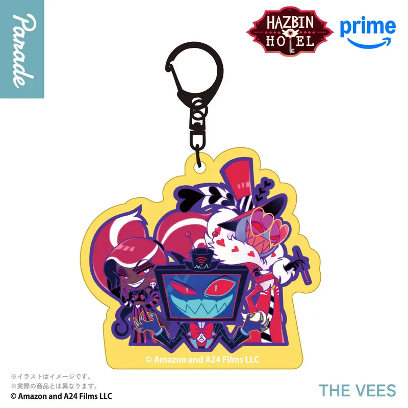 Hazbin Hotel Vox, Valentino & Velvette Anhänger - Gashapon