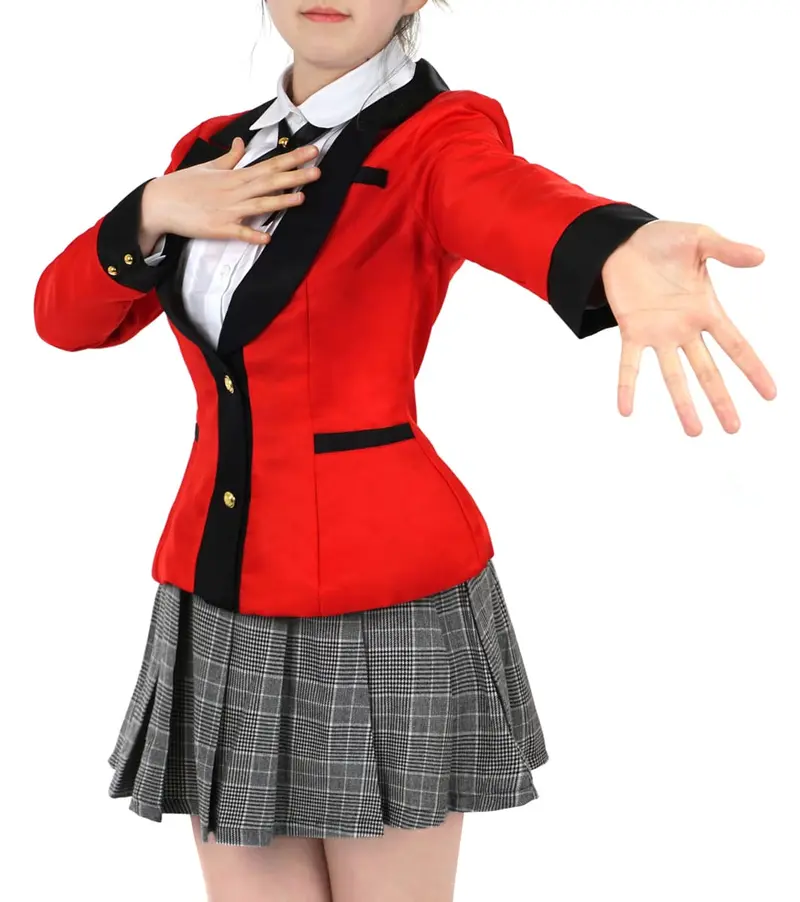 Hyakkaou Schuluniform von Yumeko Jabami, Cosplay Kostüm für Kakegurui Fans, Größen