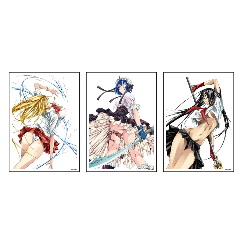 Ikki Tousen Replica Genga Konzeptzeichnungen 3er-Set (A)