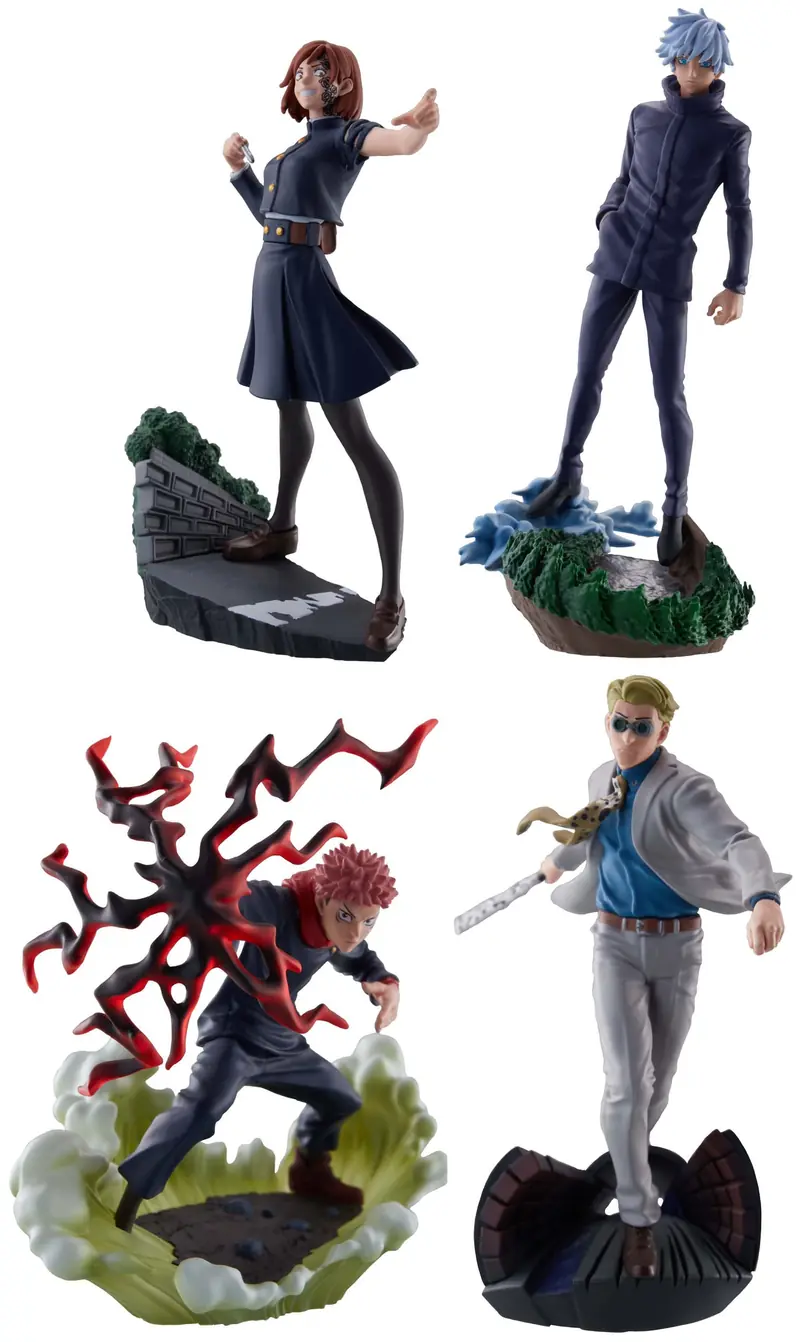 JuJutsu Kaisen - Nobara, Gojo, Yuji & Nanami - Petitrama Series Sammelfiguren Set Vol.2 (MegaHouse)