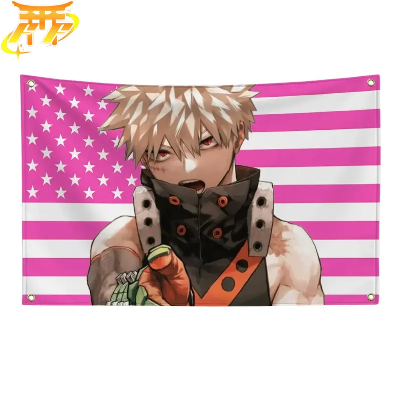 Katsuki Bakugo „Heroische Explosion“ Flagge – My Hero Academia