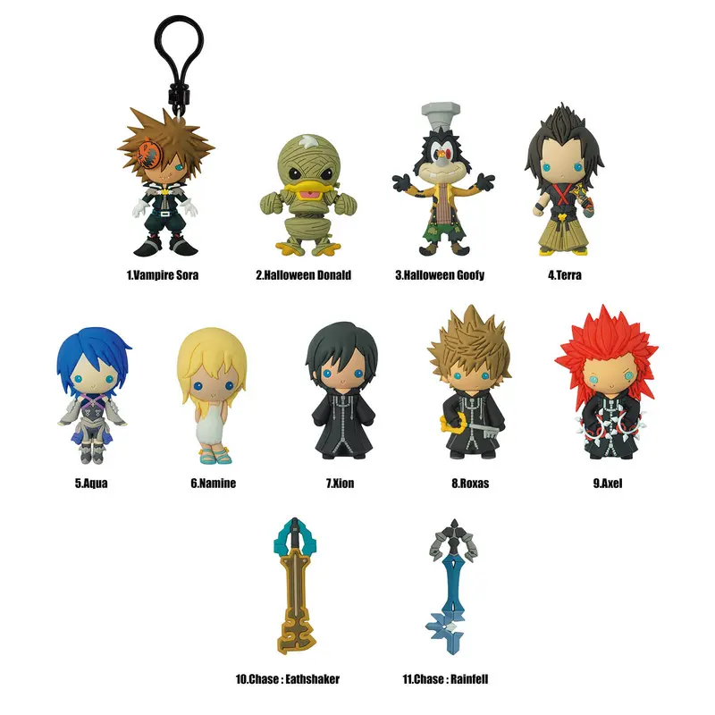 Kingdom Hearts - Series 3 3D Foam Bag Clip Schlüsselanhänger-Blindbag - Einzelbag - 5-6cm - Monogram