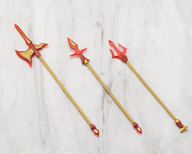Kotobukiya M.S.G. Model Kit Zubehör-Set Virtuous Style 11 Pole Weapon Set Flamerite Ver.