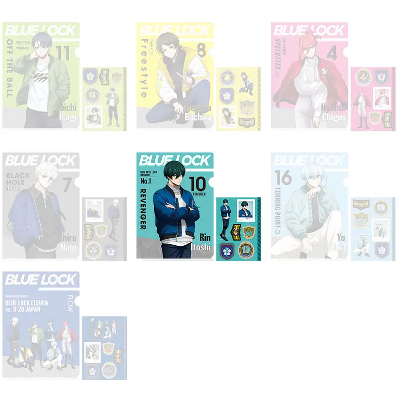[Kuji] Blue Lock ~Arguments For Existence~ Ichiban Kuji H-Prize Clearfile+Stickerbogen-Set Rin Itoshi