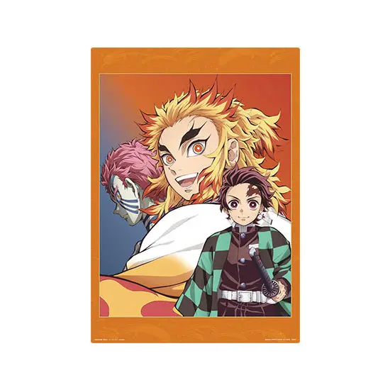 [Kuji] Demon Slayer ~Demon Slayer's Resolution The Second~ Ichiban Kuji G-Prize A3 Visualboard Tanjiro & Rengoku & Akaza