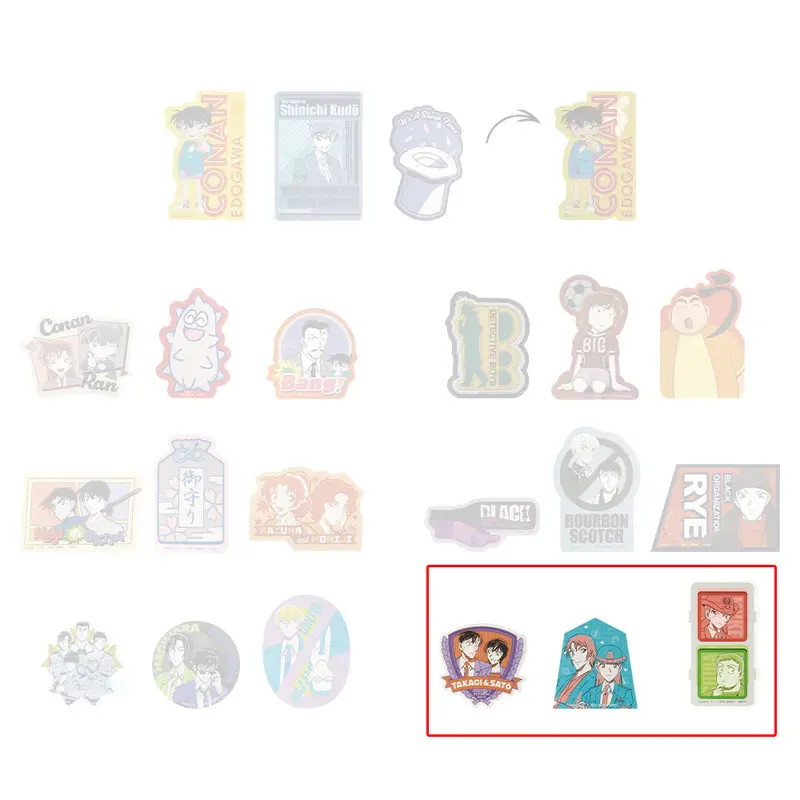[Kuji] Detective Conan Ichiban Kuji File.2 F-Prize Sticker-Set "Wataru Takagi & Miwako Sato"