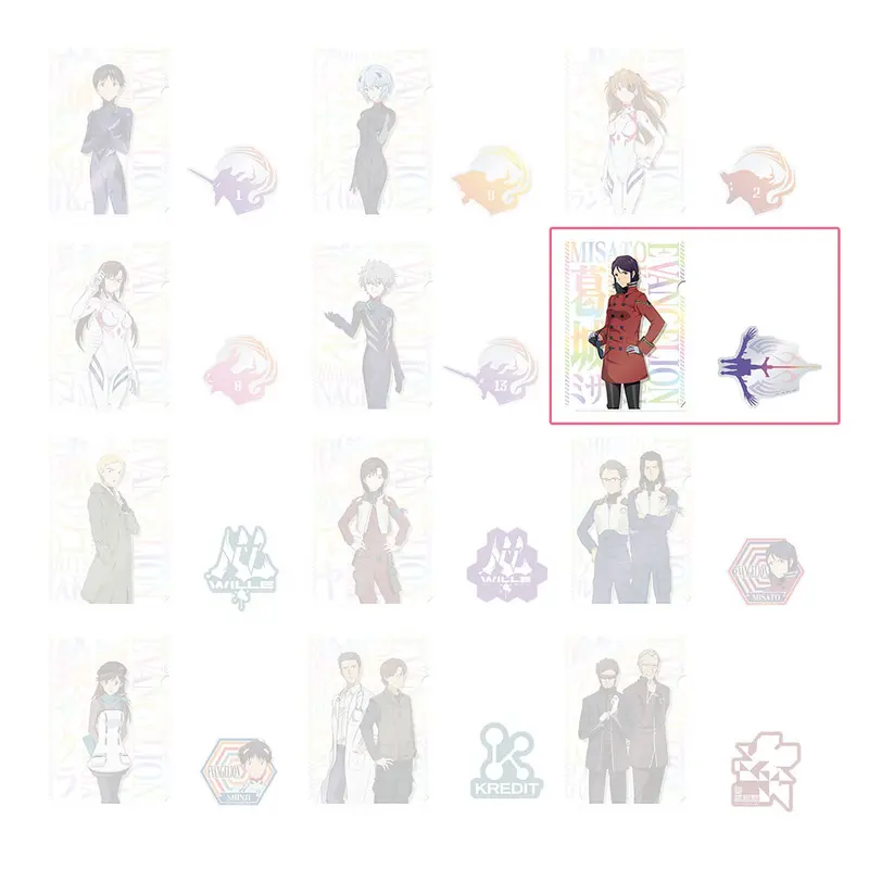 [Kuji] Evangelion ~ Eva-01, Out Of Control! ~ Ichiban Kuji G-Prize Clearfile+Sticker Misato Katsuragi