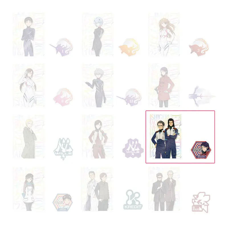 [Kuji] Evangelion ~ Eva-01, Out Of Control! ~ Ichiban Kuji G-Prize Clearfile+Sticker Shigeru Aoba & Makoto Hyuga