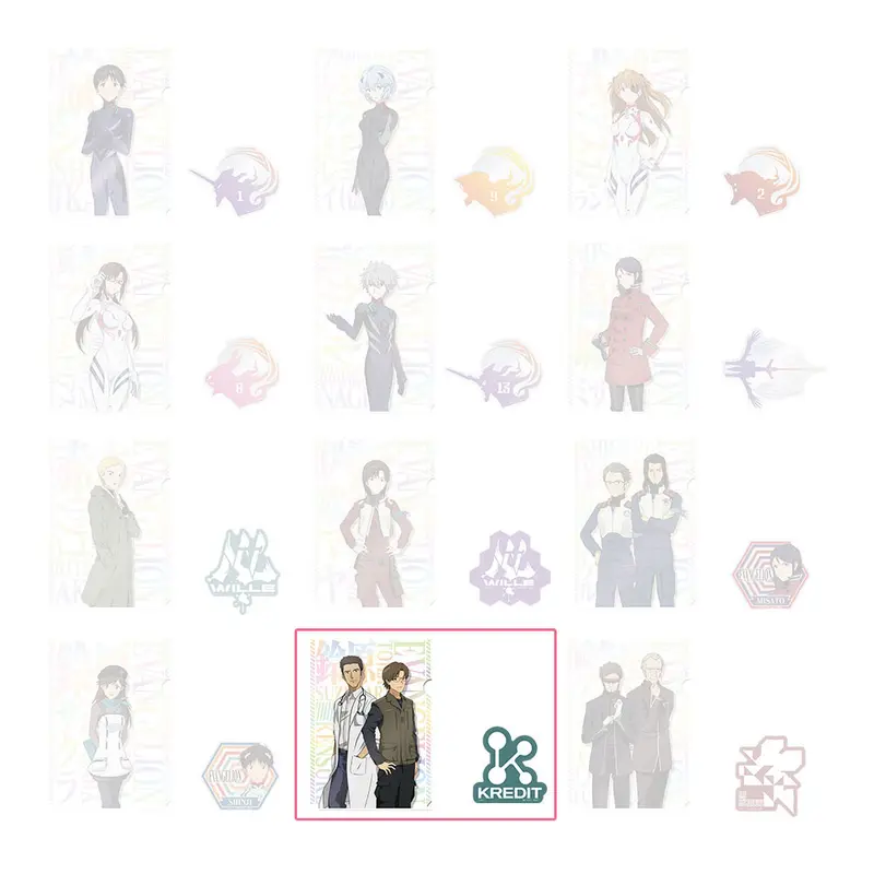 [Kuji] Evangelion ~ Eva-01, Out Of Control! ~ Ichiban Kuji G-Prize Clearfile+Sticker Toji Suzuhara & Kensuke Aida