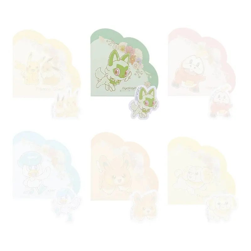 [Kuji] Pokemon ~Blooming Days~ Ichiban Kuji H-Prize Memo-Block & Sticker Set Felori