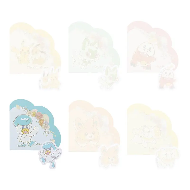 [Kuji] Pokemon ~Blooming Days~ Ichiban Kuji H-Prize Memo-Block & Sticker Set Kwaks