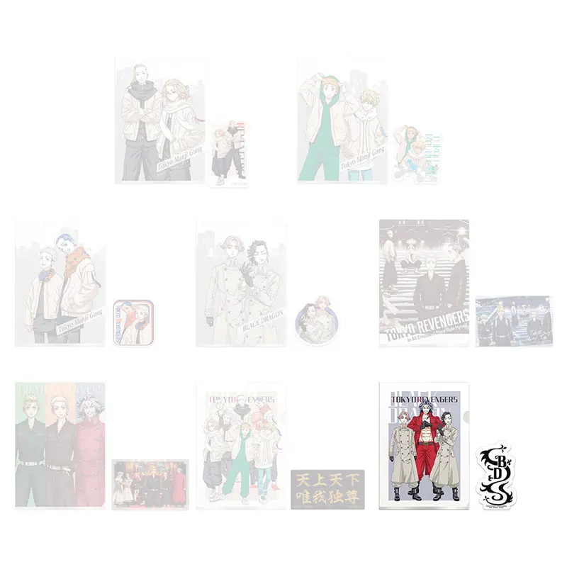 [Kuji] Tokyo Revengers ~Holy Night Battle Part 1~ Ichiban Kuji G-Prize Clearfile mit Sticker-Set Taiju, Inui & Kokonoi