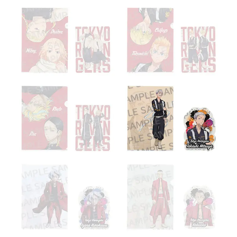 [Kuji] Tokyo Revengers ~Tenjiku Arc~ Ichiban Kuji F-Prize Clearfile mit Sticker-Set Takashi Mitsuya