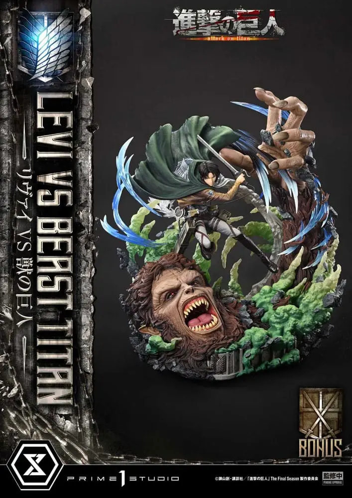 Levi Versus Beast Titan Bonus Version Ultimate Premium Masterline Series Statue 1/4 73 cm Attack on Titan